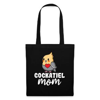 Cockatiel Mom - Amoureux des oiseaux cockatiel - Sac en tissu - noir - Devant