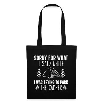 Cool Camping Saying Gift Idea - Tote Bag - black - Front