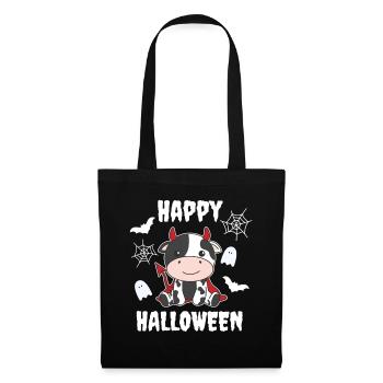 Cow Happy Halloween Devil Costume - Tote Bag - black - Front