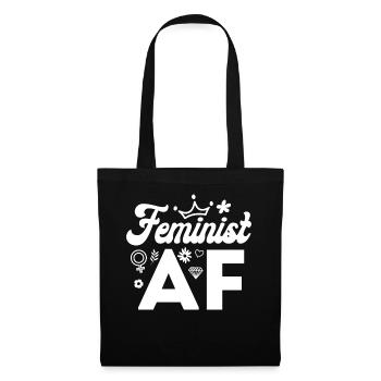 Féministe Féministe Af - Sac en tissu - noir - Devant