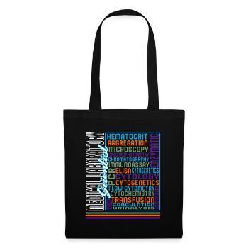 Chemise scientifique, Tee de laboratoire médical, Médicament - Sac en tissu - noir - Devant