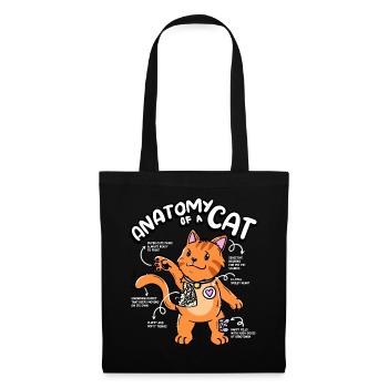Anatomy of a cat Cute paws Serotonin - Tote Bag - black - Front