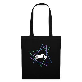 Motocyclette - Sac en tissu - noir - Devant