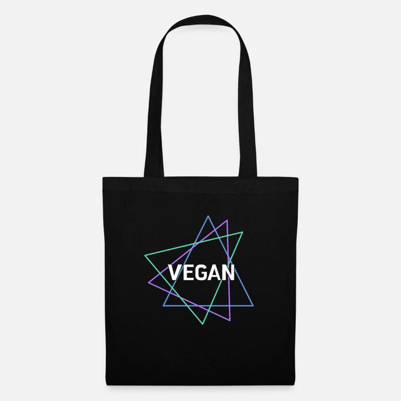 Vegan - Stoffbeutel - Schwarz