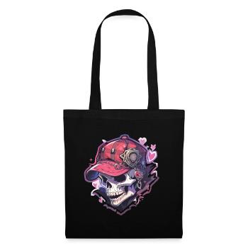 Totenkopf - Stoffbeutel - Schwarz - Vorne
