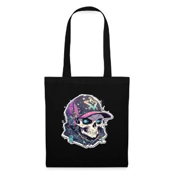 Totenkopf - Stoffbeutel - Schwarz - Vorne