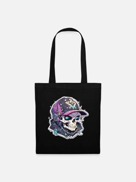 Totenkopf - Stoffbeutel - Schwarz