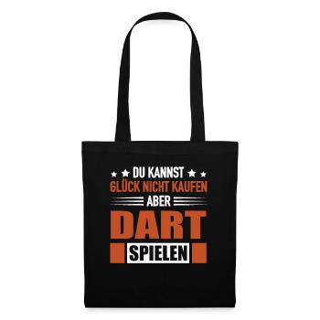 Dartspieler Glück Kaufen Dart Darten Verein - Stoffbeutel - Schwarz - Vorne