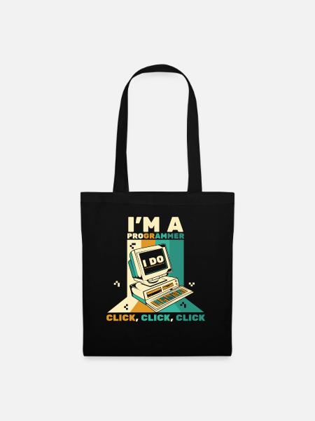 I'm A Programmer Click Softwareingenieur Coder - Stoffbeutel - Schwarz