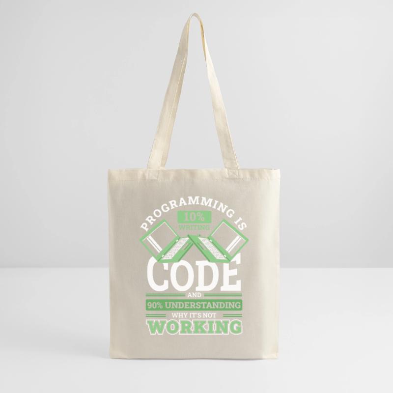 Programming 10% Writing 90% Not Working Coder Tote Bag