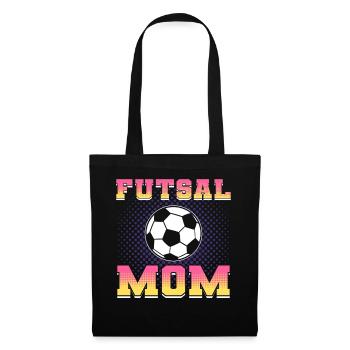 Futsal Mom Futsal Hallenfußball - Stoffbeutel - Schwarz - Vorne