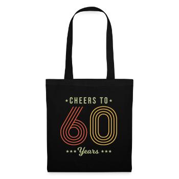60th Birthday Vintage - Cheers to 60 Years - Tote Bag - black - Front