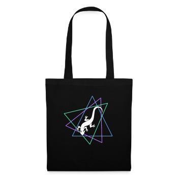 Lézard - Sac en tissu - noir - Devant