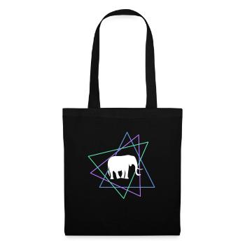 Elefant - Stoffbeutel - Schwarz - Vorne