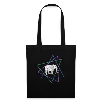 Elefant - Stoffbeutel - Schwarz - Vorne