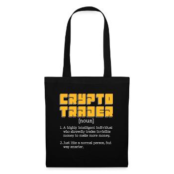 Cryptocurrency Crypto Trader A Highly Investment - Stoffbeutel - Schwarz - Vorne