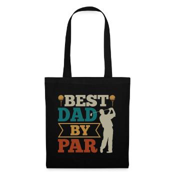 Papa Golfer Golf - Stoffbeutel - Schwarz - Vorne