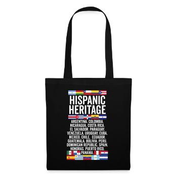 Hispanic Heritage Latino Countries Funny Herencia - Tote Bag - black - Front