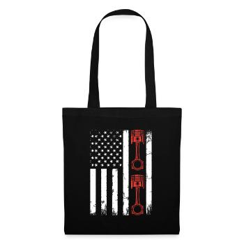 Auto Mechanic Car Piston Car Mechanic US Flag - Tote Bag - black - Front