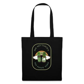 Chemise de la Saint-Patrick, j’ai tellement de chance de t’avoir - Sac en tissu - noir - Devant
