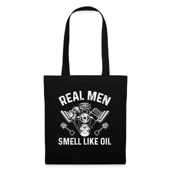 Mécanicien automobile Mécanicien automobile Les vrais hommes sentent l’huile - Sac en tissu - noir - Devant