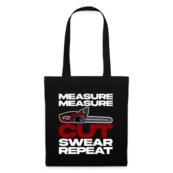 Mesure Mesure Coupe Jurer Répéter 2 - Sac en tissu - noir - Devant