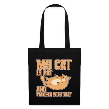 Mon chat est gros et je suis d’accord avec ça 4 - Sac en tissu - noir - Devant