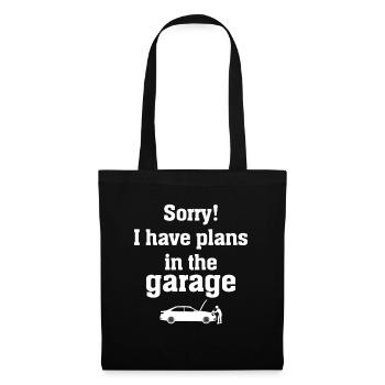 Désolé, j’ai des plans dans le garage - Drôle de mécanicien - Sac en tissu - noir - Devant