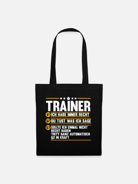 Sportmannschaft Trainer - Stoffbeutel - Schwarz
