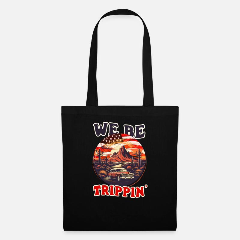 Roadtrip Wir sind Trippin - Stoffbeutel - Schwarz