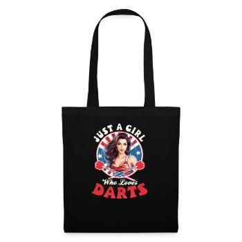 Dart Girl Loves Darts - Tote Bag - black - Front