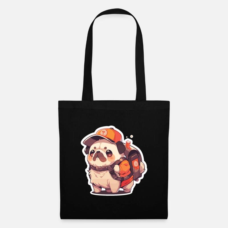 Mops Mops Hund Mops Geschenke Mops Liebhaber - Stoffbeutel - Schwarz