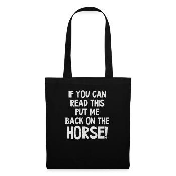 Horse Lover Can Read This Put Back On Horse - Tote Bag - black - Front
