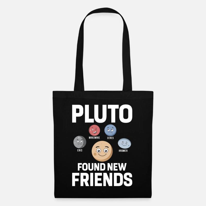 Drôle de Pluton Planète Planète Solaire Science Space Nerd - Sac en tissu - noir