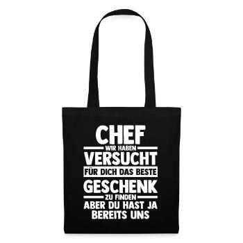Arbeit Kollegen Büro Teamleiter Führungskraft Chef - Stoffbeutel - Schwarz - Vorne