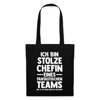 Arbeit Kollegen Büro Teamleiter Führungskraft Chef - Stoffbeutel - Schwarz - Vorne