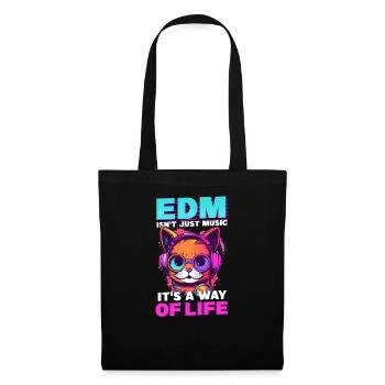 Edm Rave EDM Isn't Music It's Life Cat Headphones - Tote Bag - black - Front