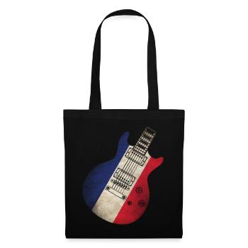 France Flag Guitare - Sac en tissu - noir - Devant