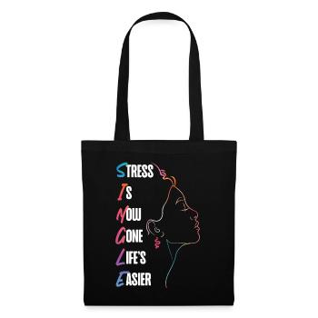 Le stress de la fête de divorce heureuse est maintenant - Sac en tissu - noir - Devant