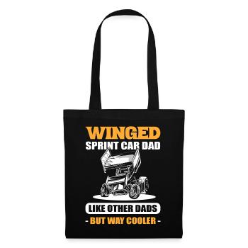 Winged Sprint Car Papa Sprint Car Racer - Sac en tissu - noir - Devant