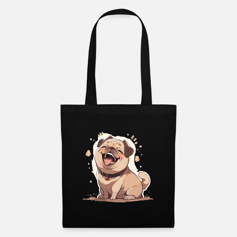 Mops Mops Hund Mops Geschenke Mops Liebhaber - Stoffbeutel - Schwarz