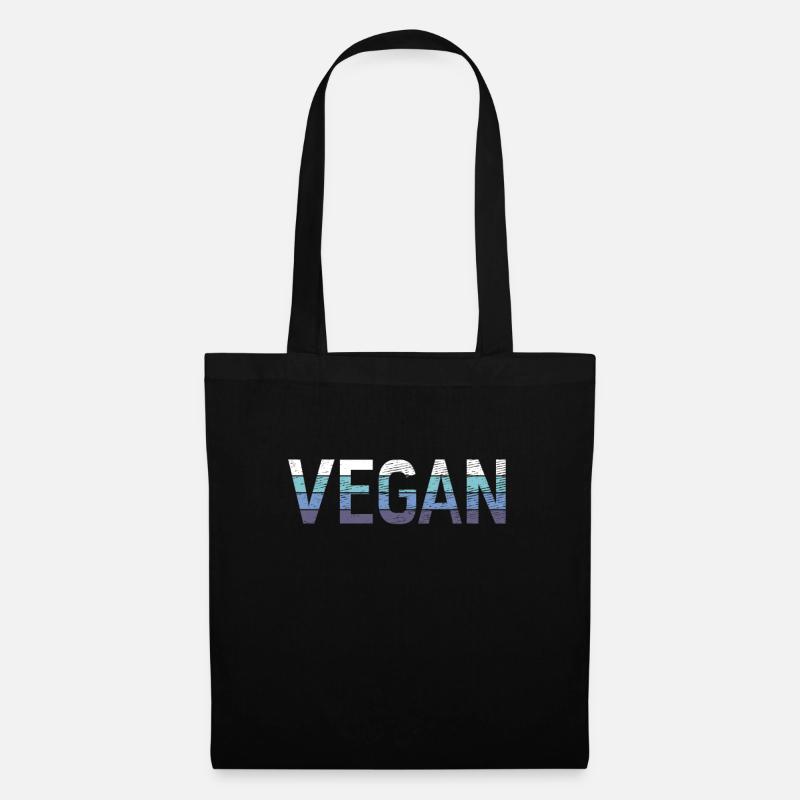 vegan - Stoffbeutel - Schwarz