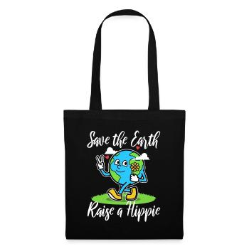 Sauvez la Terre Élevez un hippie - Sac en tissu - noir - Devant