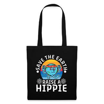 Save The Earth Raise A Hippie - Sac en tissu - noir - Devant