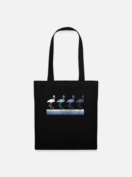 Flamingo - Stoffbeutel - Schwarz