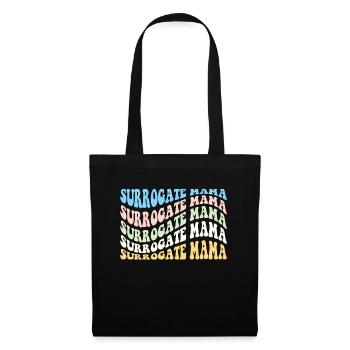 Maternité de substitution Mama Rétro FIV Maman Grossesse - Sac en tissu - noir - Devant