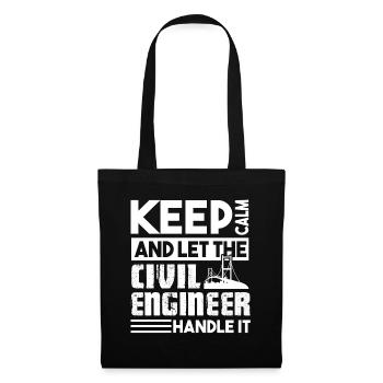 Civil Engineer Let The Civil Engineer Handle It - Tote Bag - black - Front