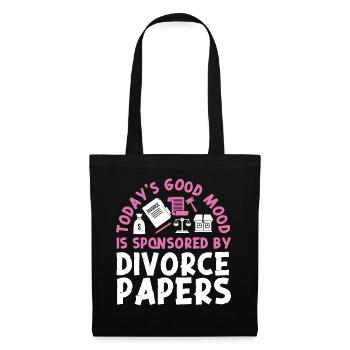 Happy Divorce Party Today's Good - Stoffbeutel - Schwarz - Vorne