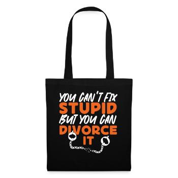 Happy Divorce Party You Can't Fix - Stoffbeutel - Schwarz - Vorne