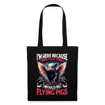 On m’a dit qu’il y aurait des cochons volants 2157 - Sac en tissu - noir - Devant